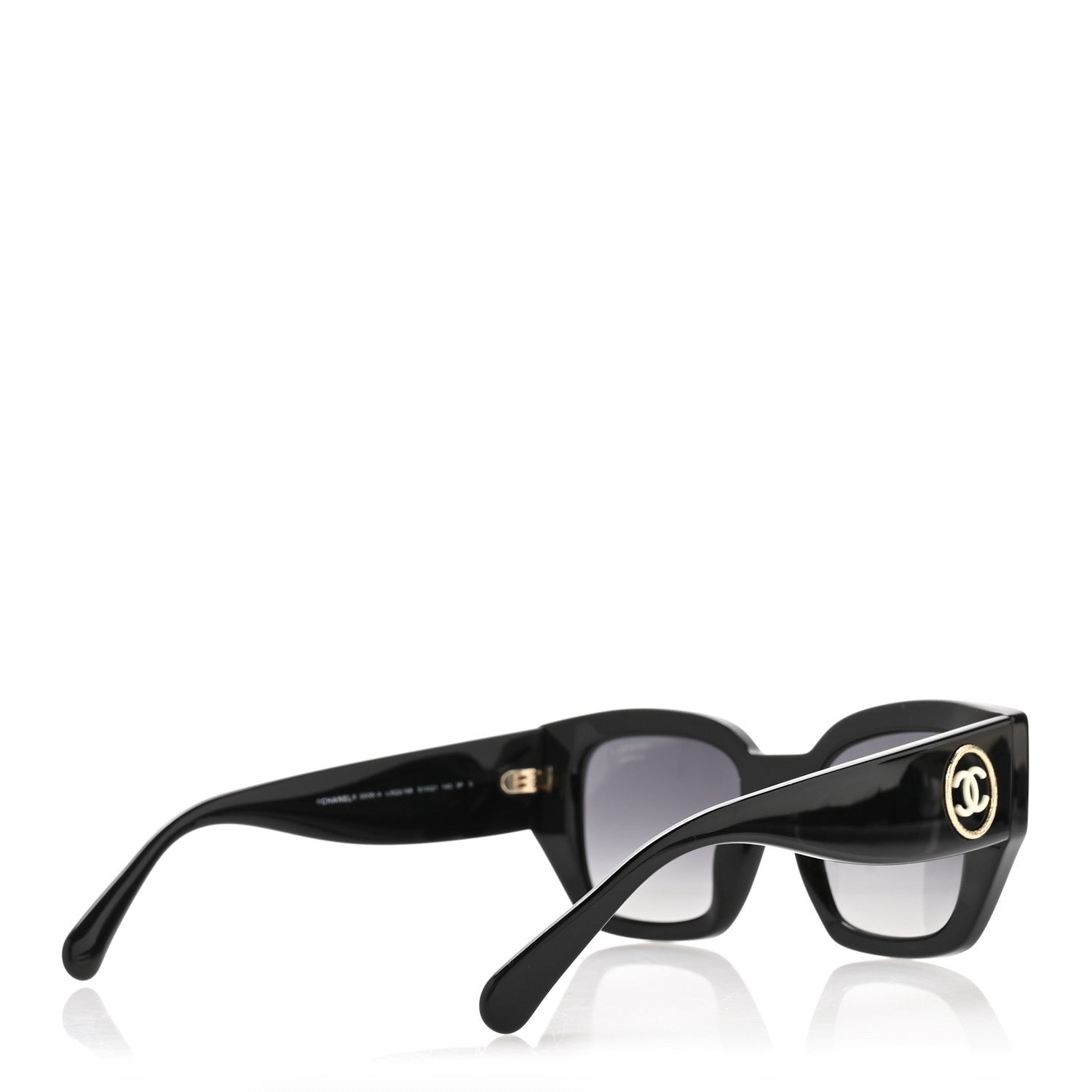 Chanel Acetate Polarized Square Sunglasses 5506 Black 4 of 8