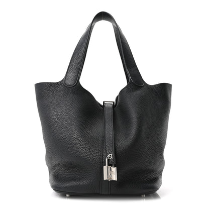 Hermes Taurillon Clemence Picotin Lock 22 MM Black 1 of 10