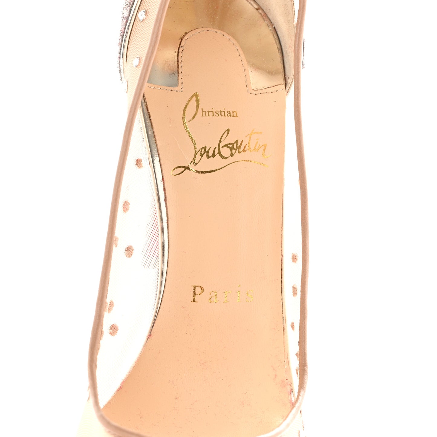 Rete Glitter Mini Specchio Strass Follies 100 Pumps 35.5 Pearl