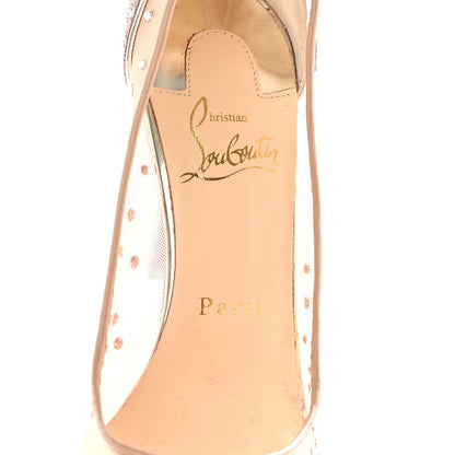 Christian Louboutin Rete Glitter Mini Specchio Strass Follies 100 Pumps 35.5 Pearl 7 of 10