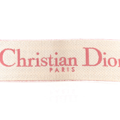 Christian Dior Canvas Embroidered Shoulder Strap Pink Multicolor 6 of 7