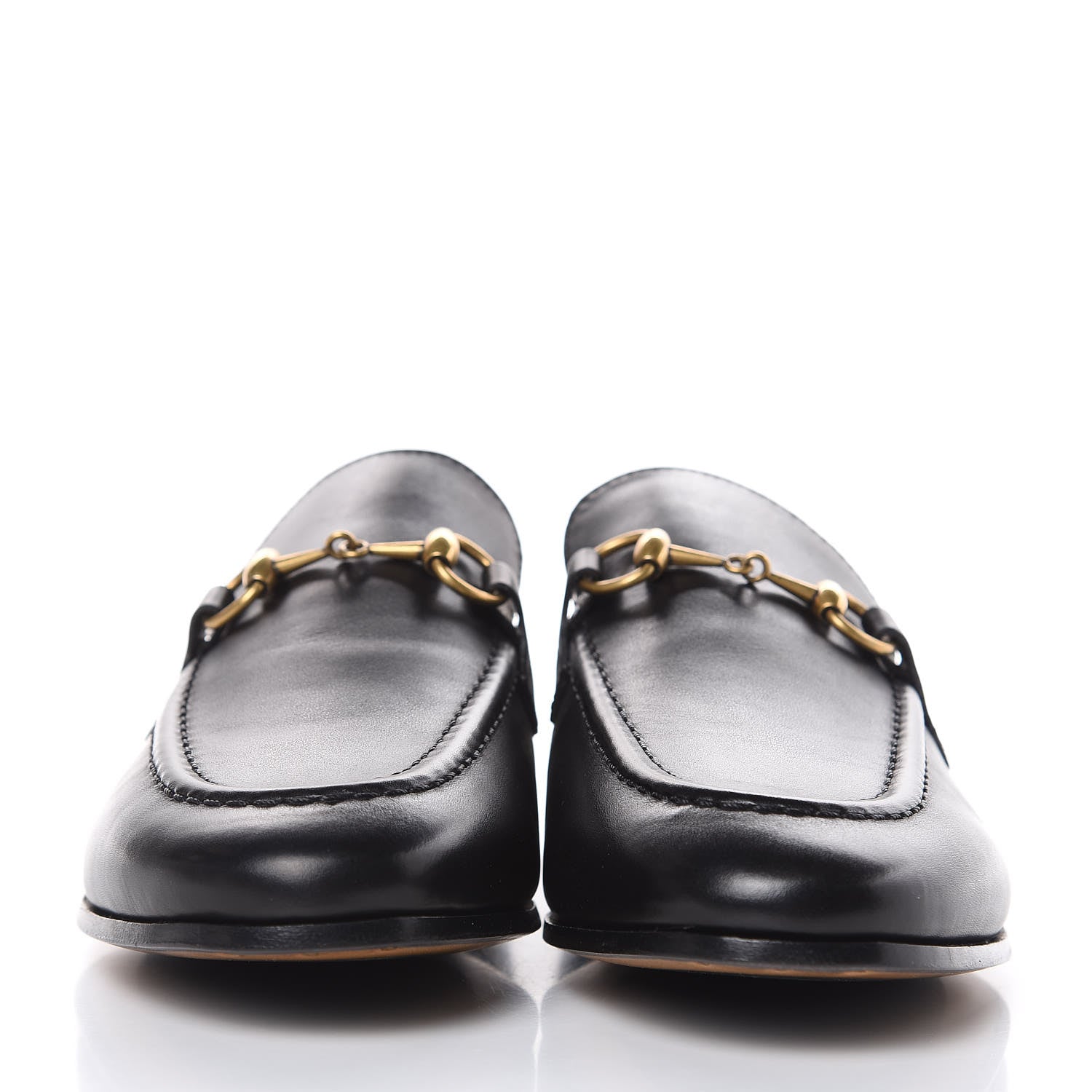 Gucci Calfskin Womens Jordaan Loafers 37 Black 2 of 9