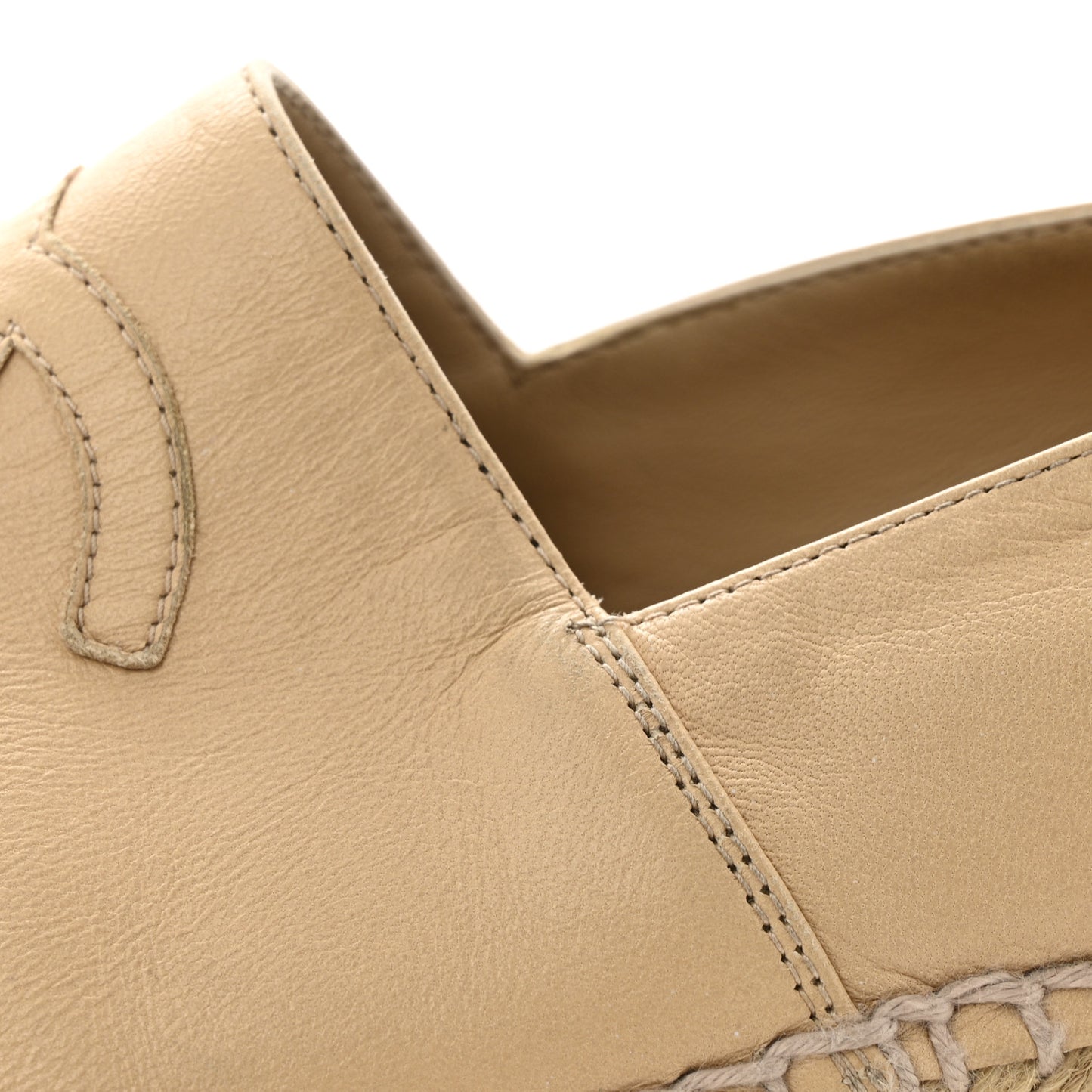 Lambskin CC Espadrilles 37 Beige Black