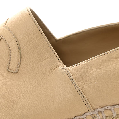 Chanel Lambskin CC Espadrilles 37 Beige Black 11 of 14