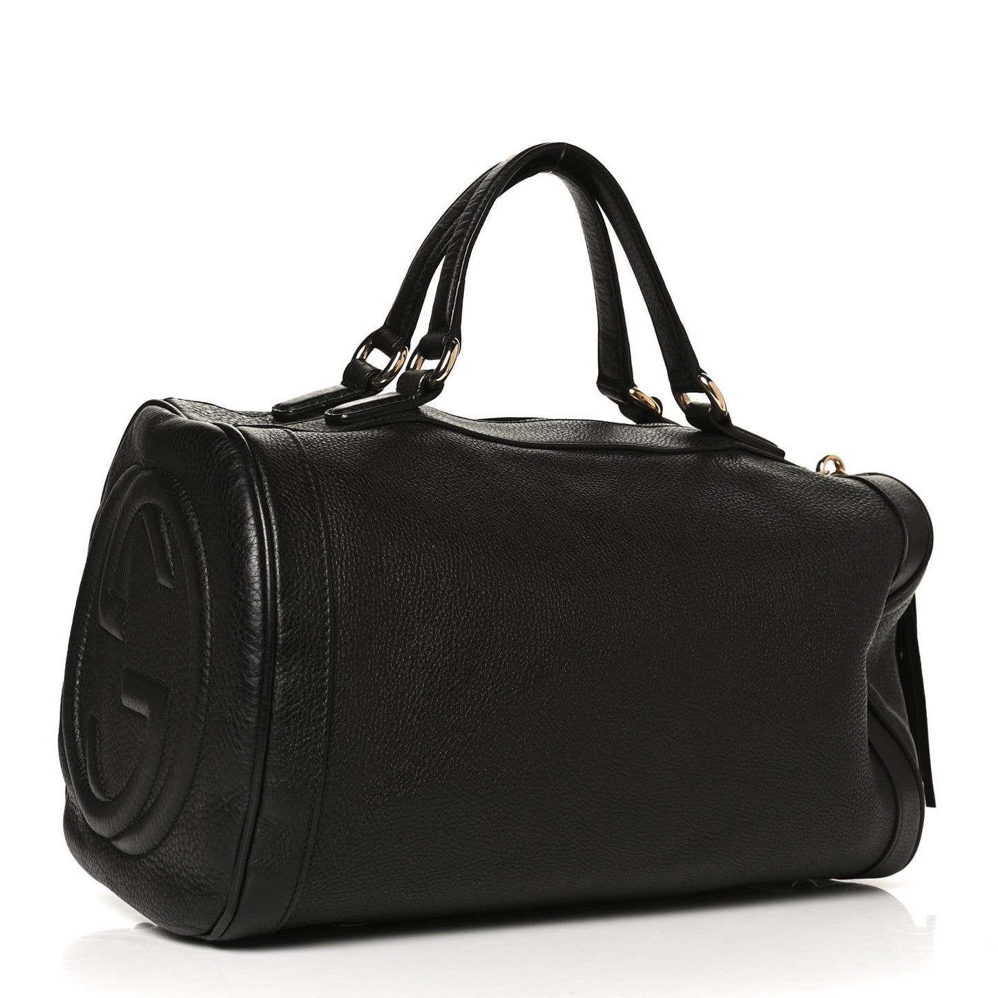 Pebbled Calfskin Medium Soho Boston Black