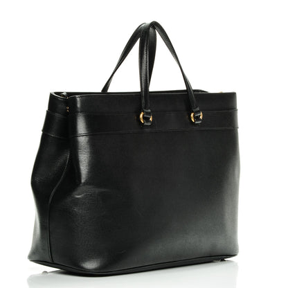 Gucci Textured Calfskin Large Bright Bit Tote Black 3 of 11
