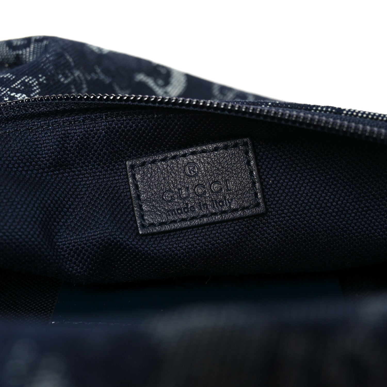 Gucci Denim Monogram Web Belt Bag Blue Multicolor 6 of 10