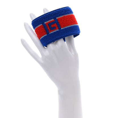 Gucci Cotton Logo Headband and Wrist Set M Blue Orange 4 of 8