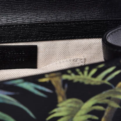 Gucci Calfskin Tropical Print Small Padlock Shoulder Bag Black Multi 10 of 11