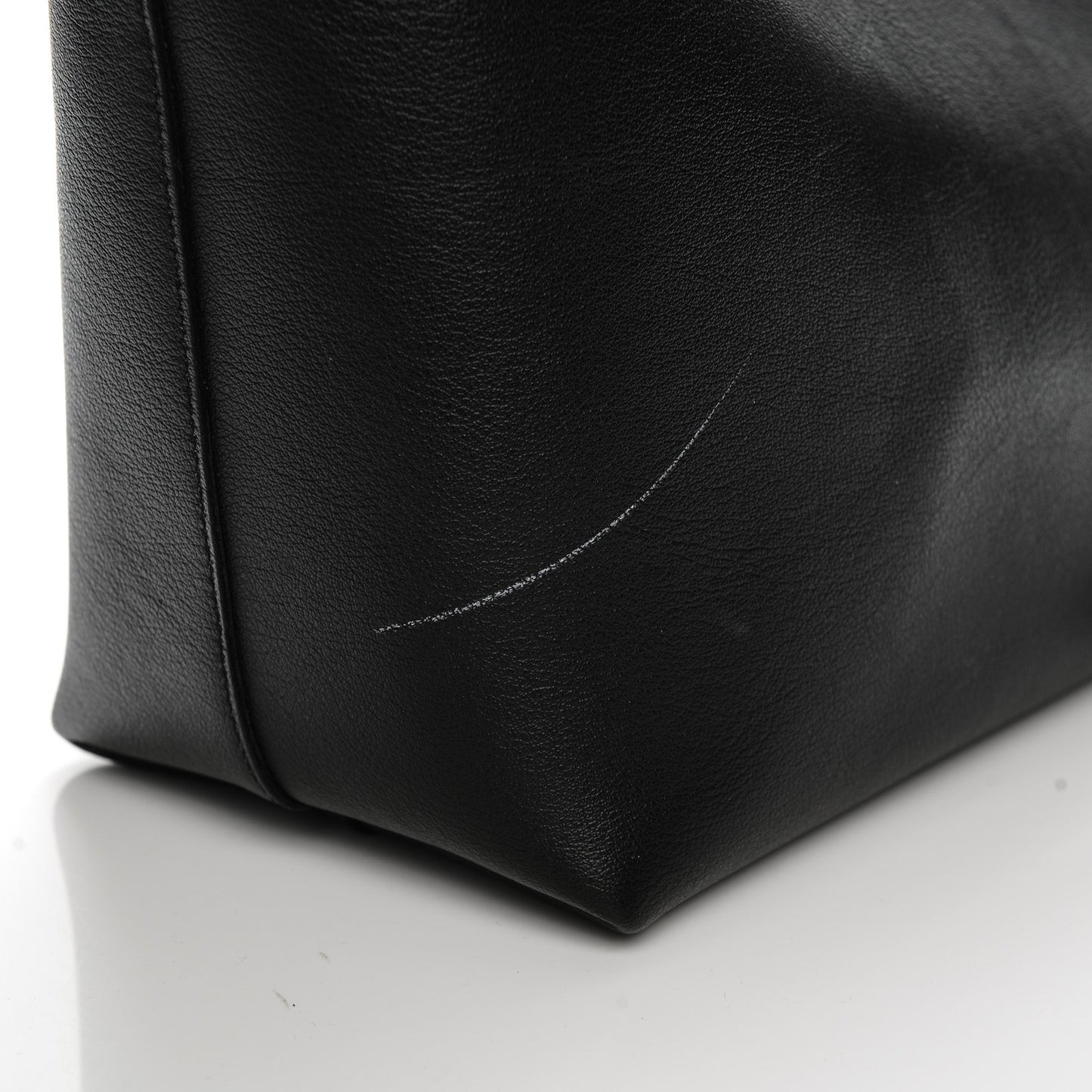 Calfskin Large Shopping Tote Black