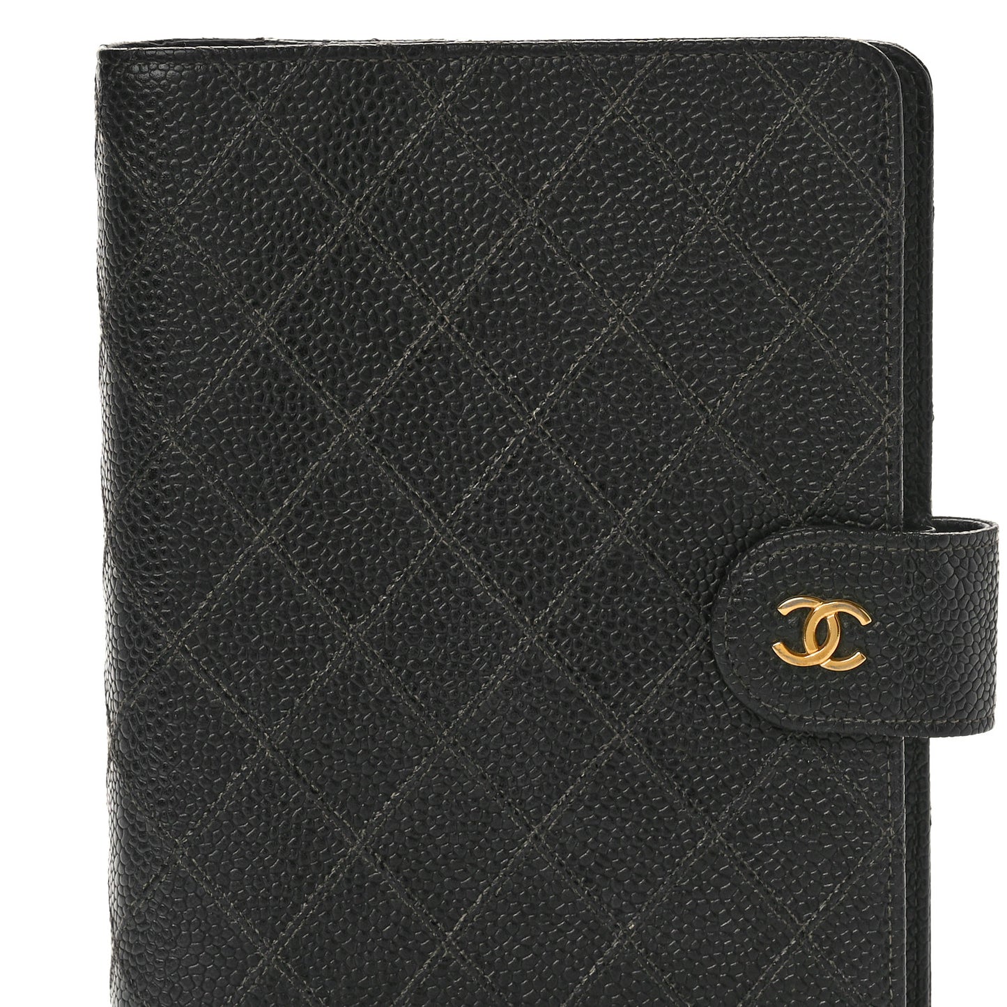 Caviar Diamond Embossed Agenda Cover Black
