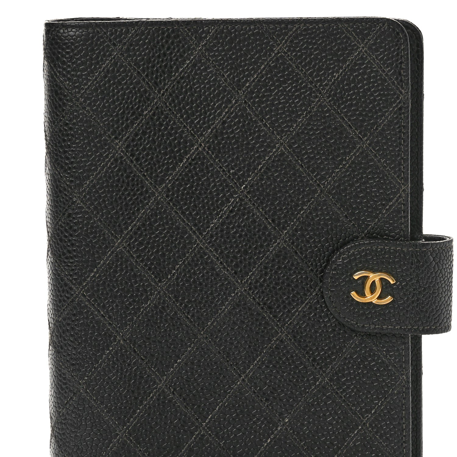 Chanel Caviar Diamond Embossed Agenda Cover Black 8 of 9