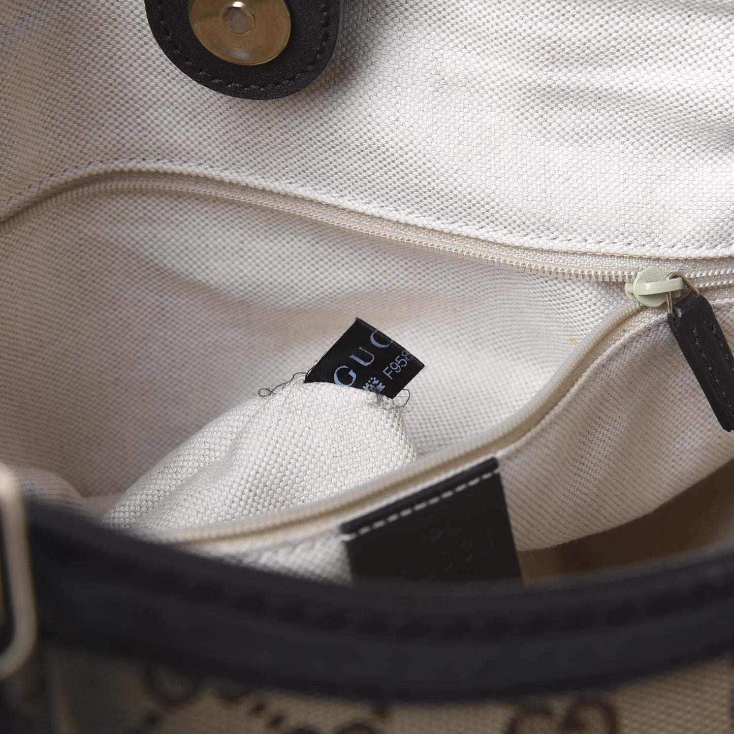 Monogram Medium Sukey Tote Beige Ebony Black