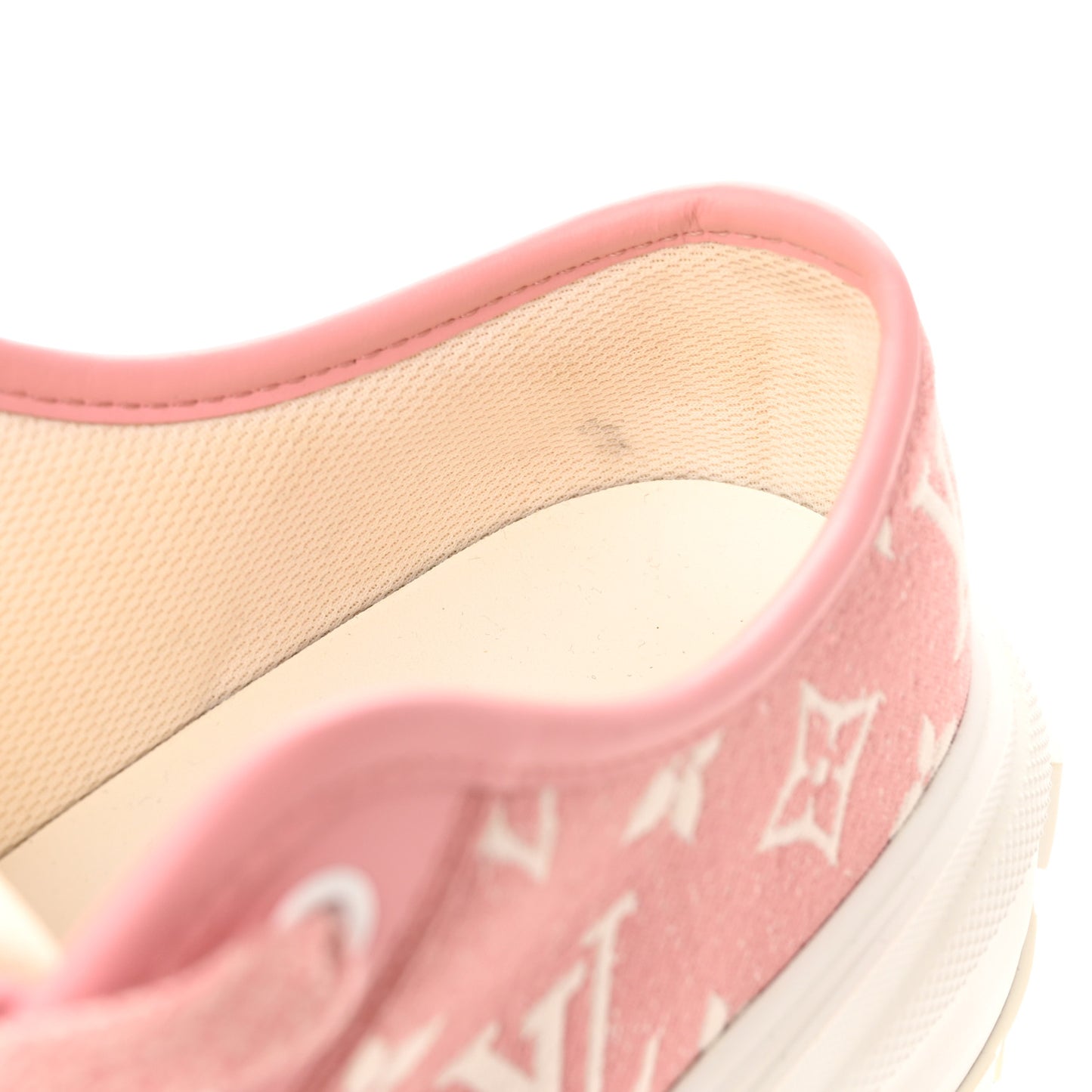 Denim Monogram Squad Sneakers 38.5 Pink