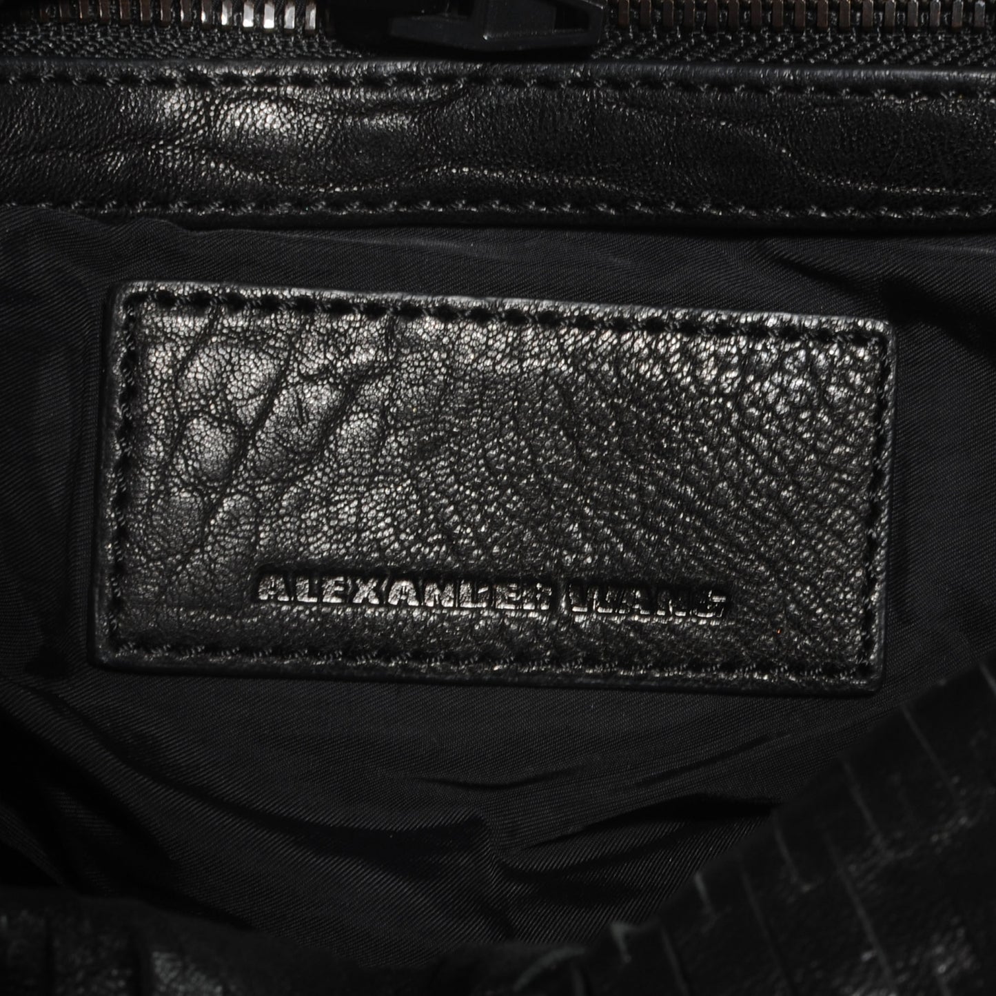 Leather Laser Cut Rocco Duffel w Black Nickel Hardware Black