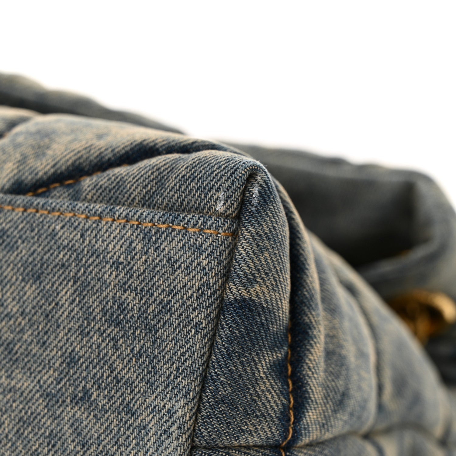 Saint Laurent Denim Quilted Small Loulou Puffer Monogram Chain Satchel Blue Cinnamon 11 of 11