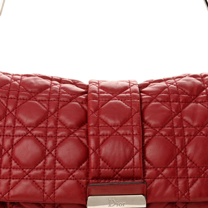 Christian Dior Lambskin Cannage Medium New Lock Flap Red 9 of 14