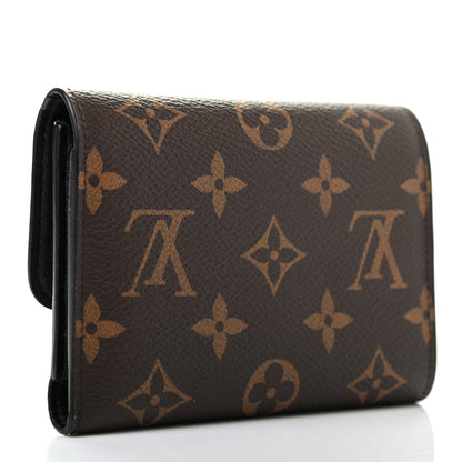 Louis Vuitton Monogram Flower Lock Compact Wallet Black 3 of 8