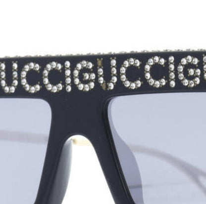 Gucci Acetate Crystal Mask-Frame Sunglasses GG0431S Black 7 of 8