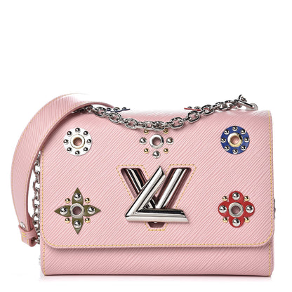 Louis Vuitton Epi Mechanical Flowers Twist Shoulder Bag MM Rose Ballerine 1 of 12