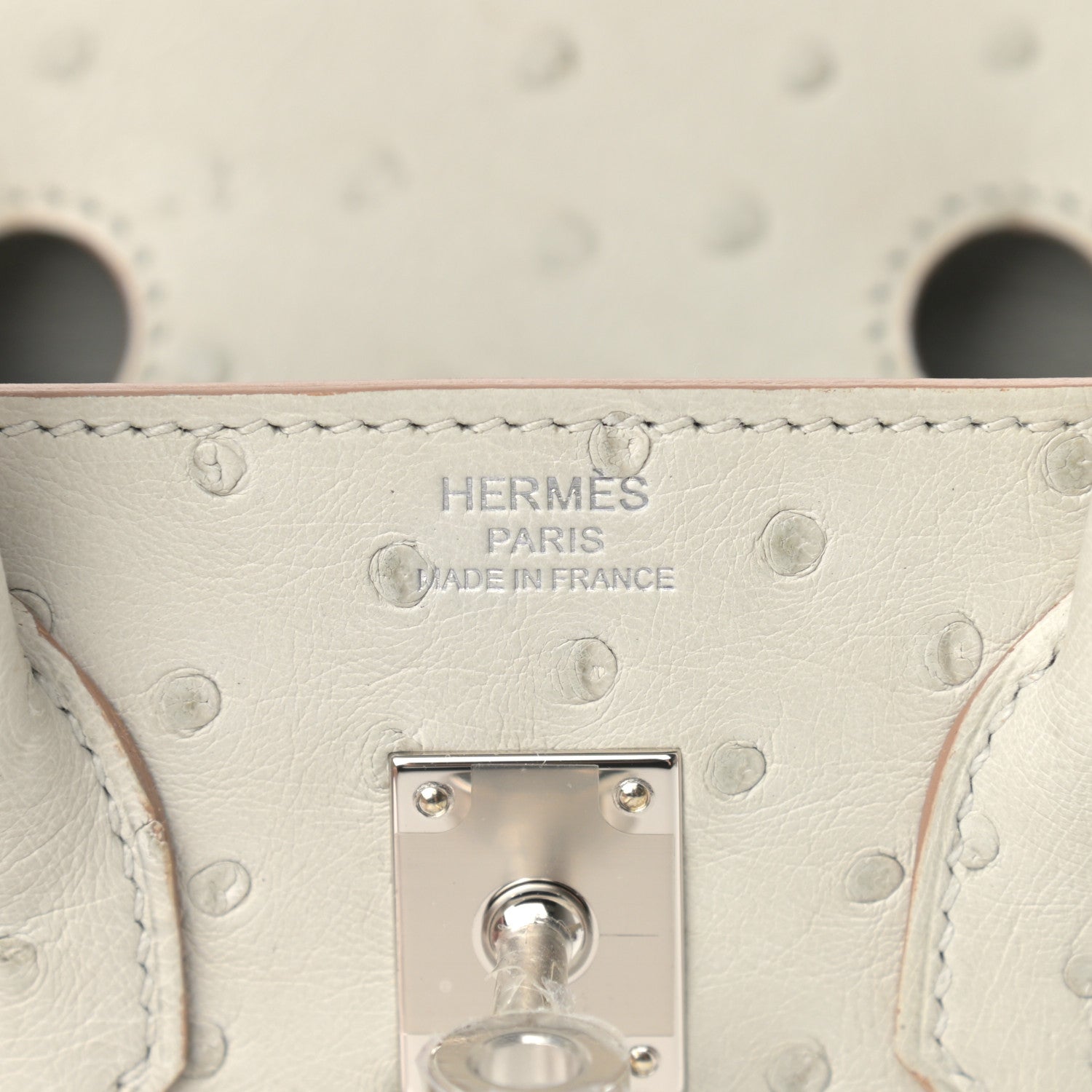 Hermes Ostrich Birkin 25 Gris Perle 6 of 10