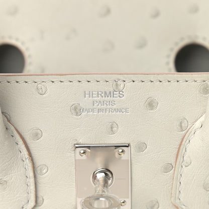 Hermes Ostrich Birkin 25 Gris Perle 6 of 10