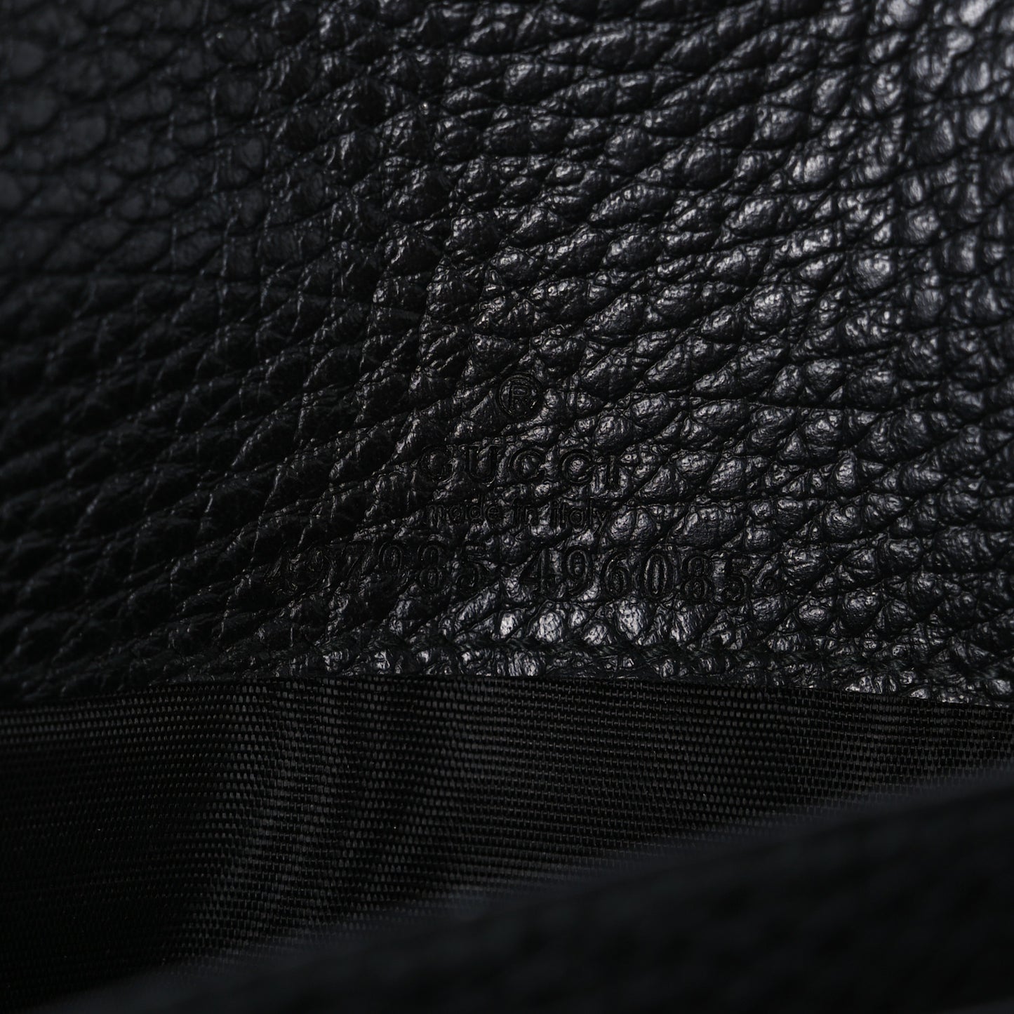 Calfskin Mini GG Marmont Chain Wallet Black