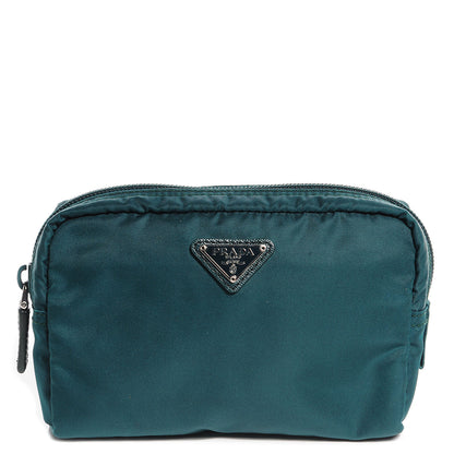 Prada Nylon Vela Cosmetic Pouch Petrolio 1 of 7
