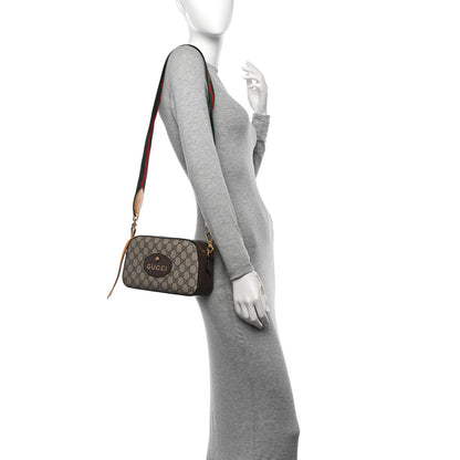 Gucci GG Supreme Monogram Web Neo Vintage Shoulder Bag Beige New Acero Crop 2 of 15