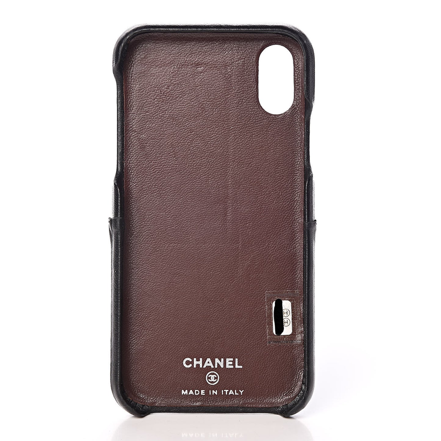 Lambskin Quilted iPhone X Case Black