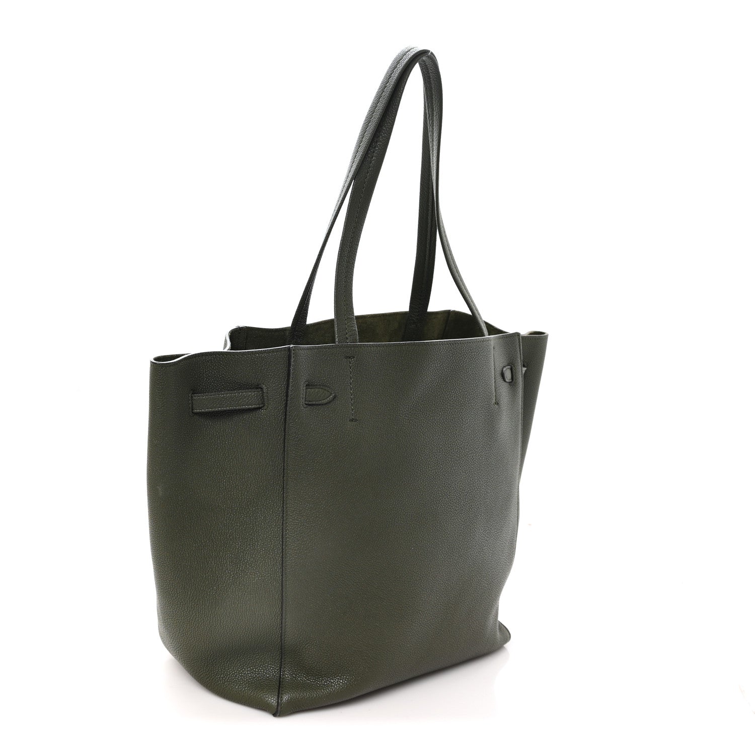 Celine Soft Grained Calfskin Medium Cabas Phantom Dark Khaki 3 of 9