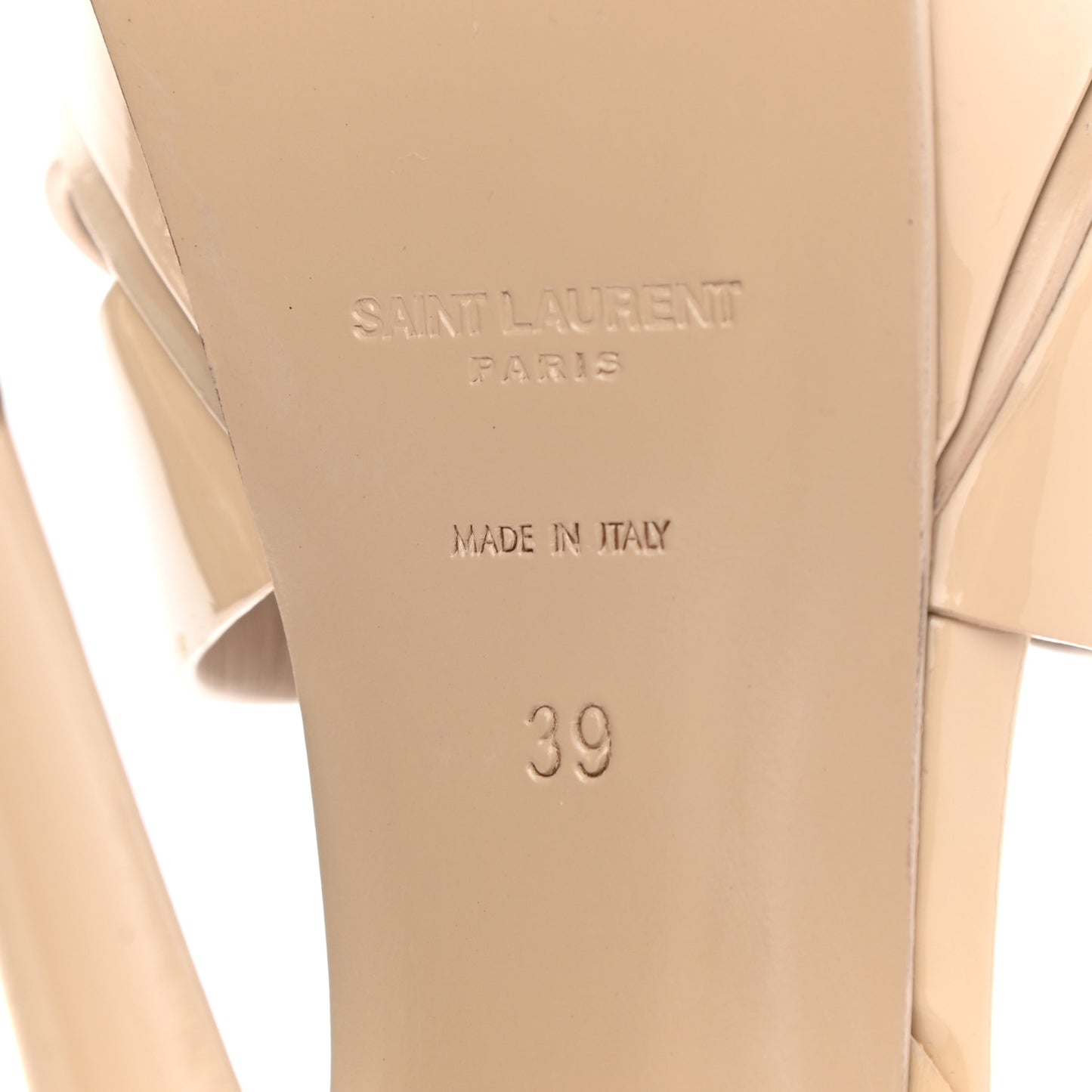 Patent Tribute 105 Platform Sandals 39 Nude Powder