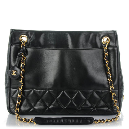 Chanel Lambskin Shopping Tote Black 1 of 8