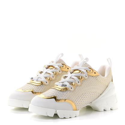 Christian Dior Mesh D-Connect Sneakers 37 Gold 3 of 10