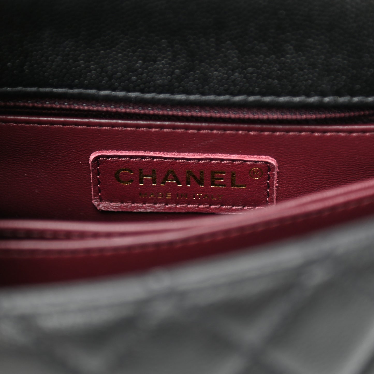Caviar Quilted Mini Coco Handle Flap Black