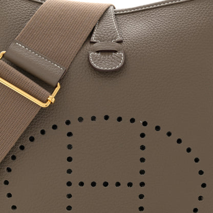 Hermes Taurillon Clemence Evelyne III PM Etoupe 8 of 12