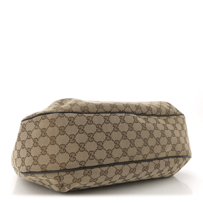 Gucci Monogram Large New Ladies Web Hobo Dark Brown 7 of 21
