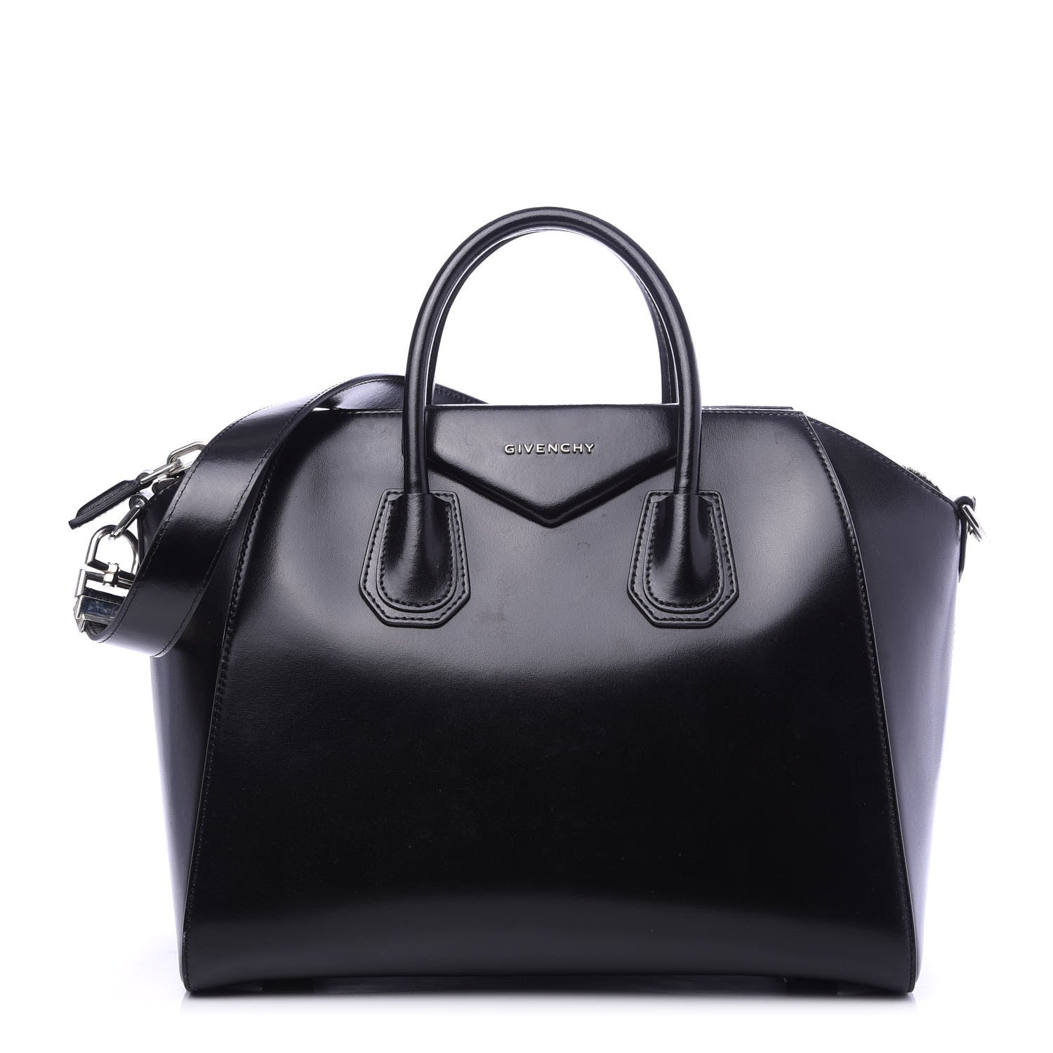 Givenchy Shiny Lord Calfskin Medium Antigona Black 1 of 9