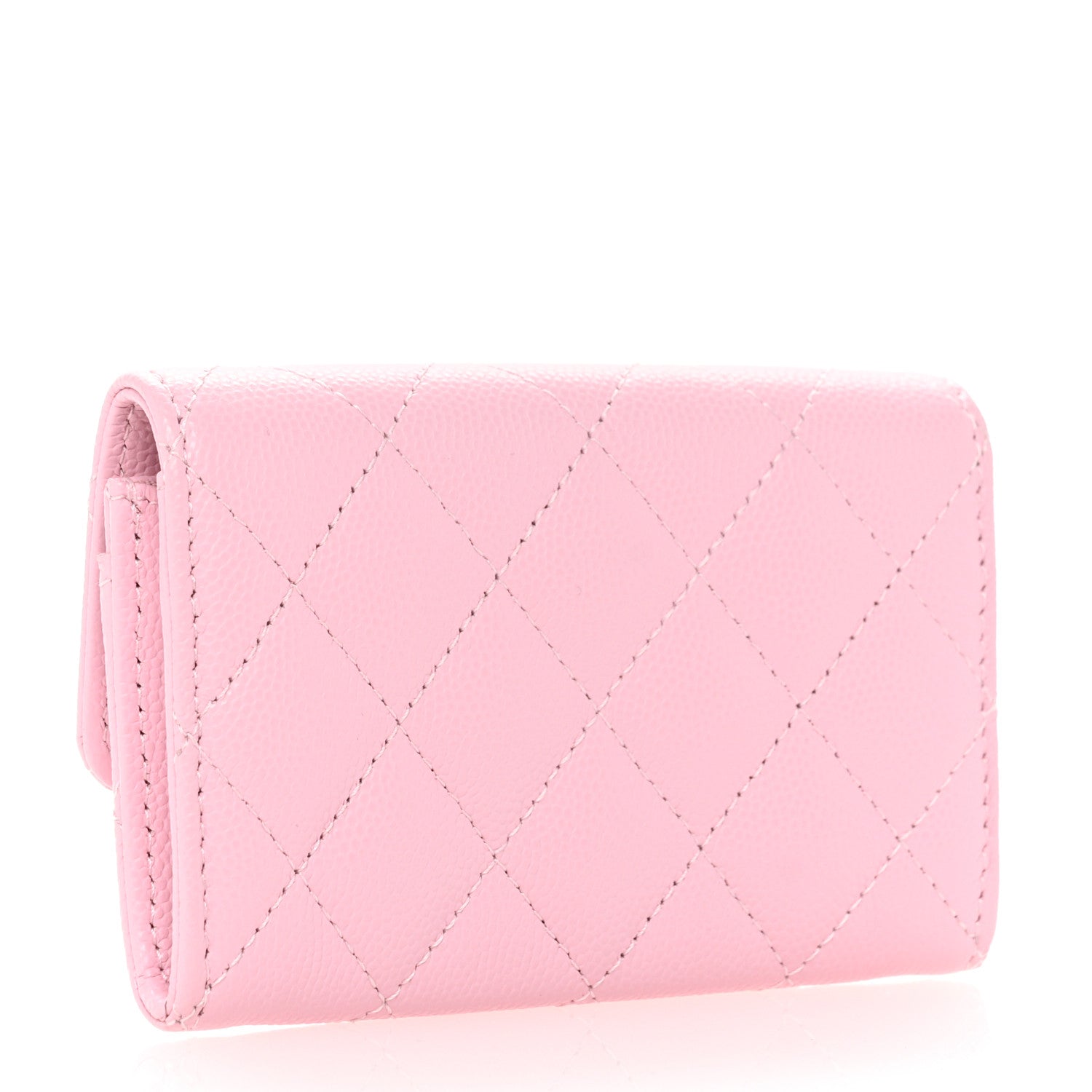 Chanel Caviar Quilted CC Flap Card Holder Pink 3 of 10