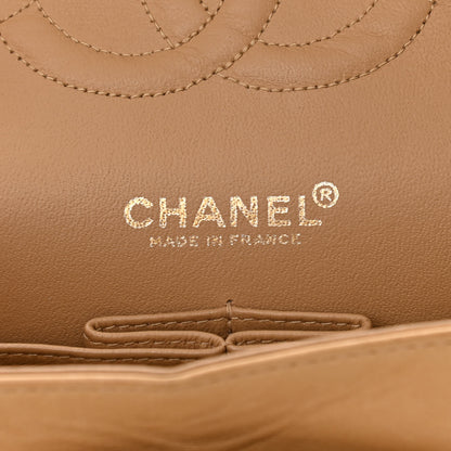 Chanel Lambskin Quilted Medium Double Flap Beige 6 of 13