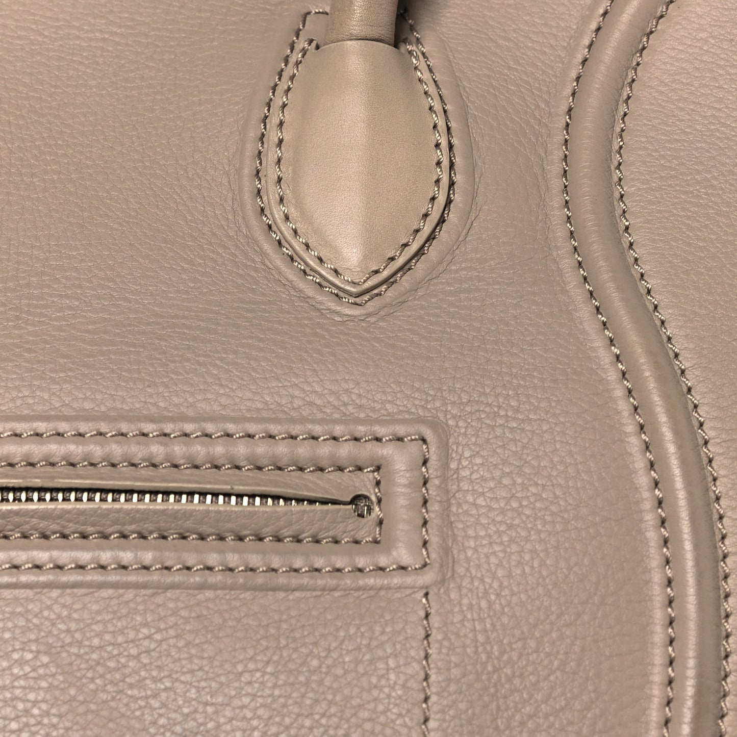 Supple Calfskin Medium Phantom Luggage Beige