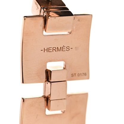 Hermes Gold Lacquer Eileen Drop Earrings Black 3 of 5