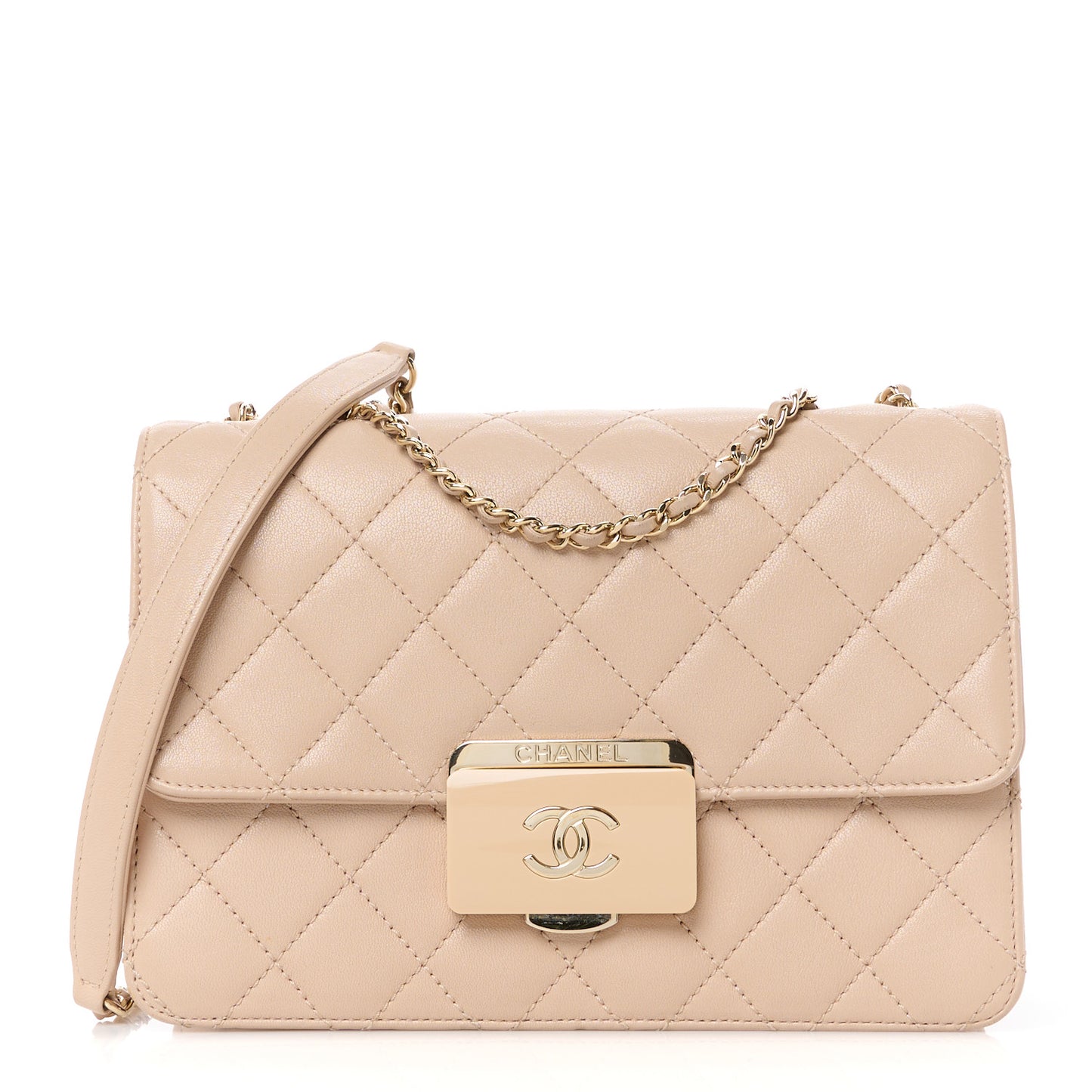 Sheepskin Quilted Beauty Lock Flap