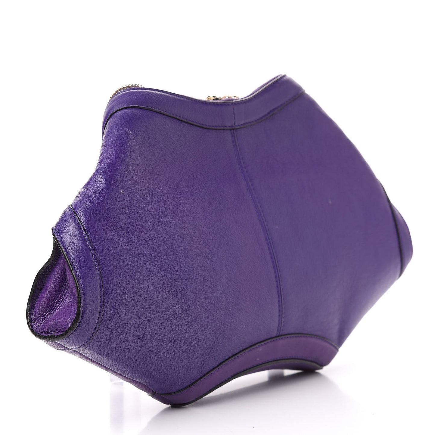 Calfskin De Manta Clutch Purple