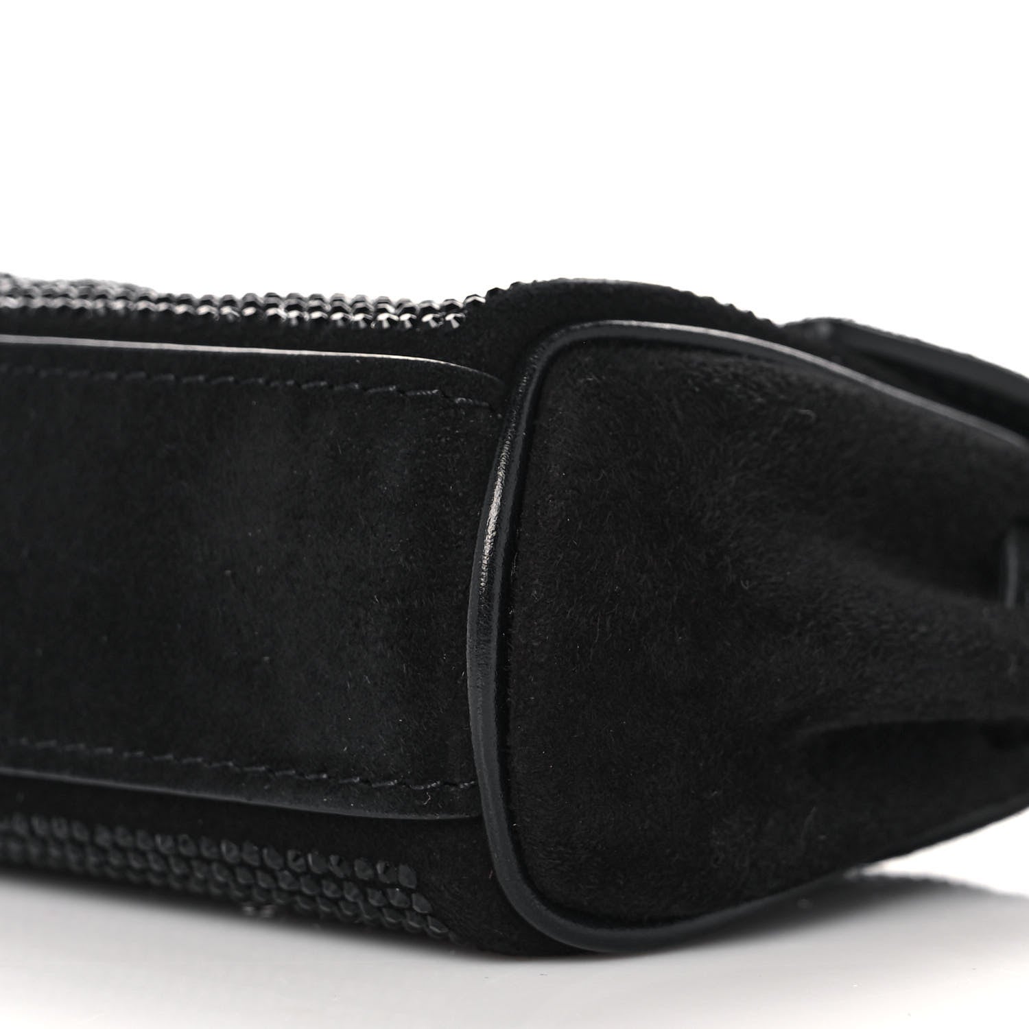 Versace Suede Crystal Studded Micro La Medusa Bag Black 8 of 9