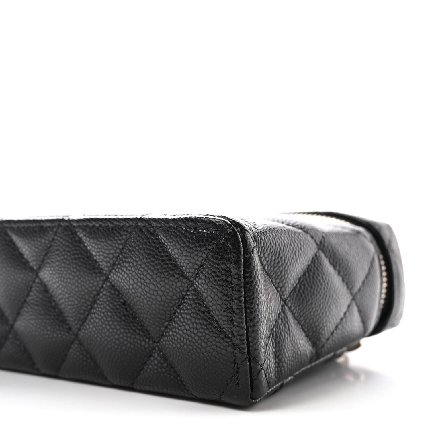 Chanel Caviar Quilted Top Handle Slim Vanity With Chain Black 10 of 11