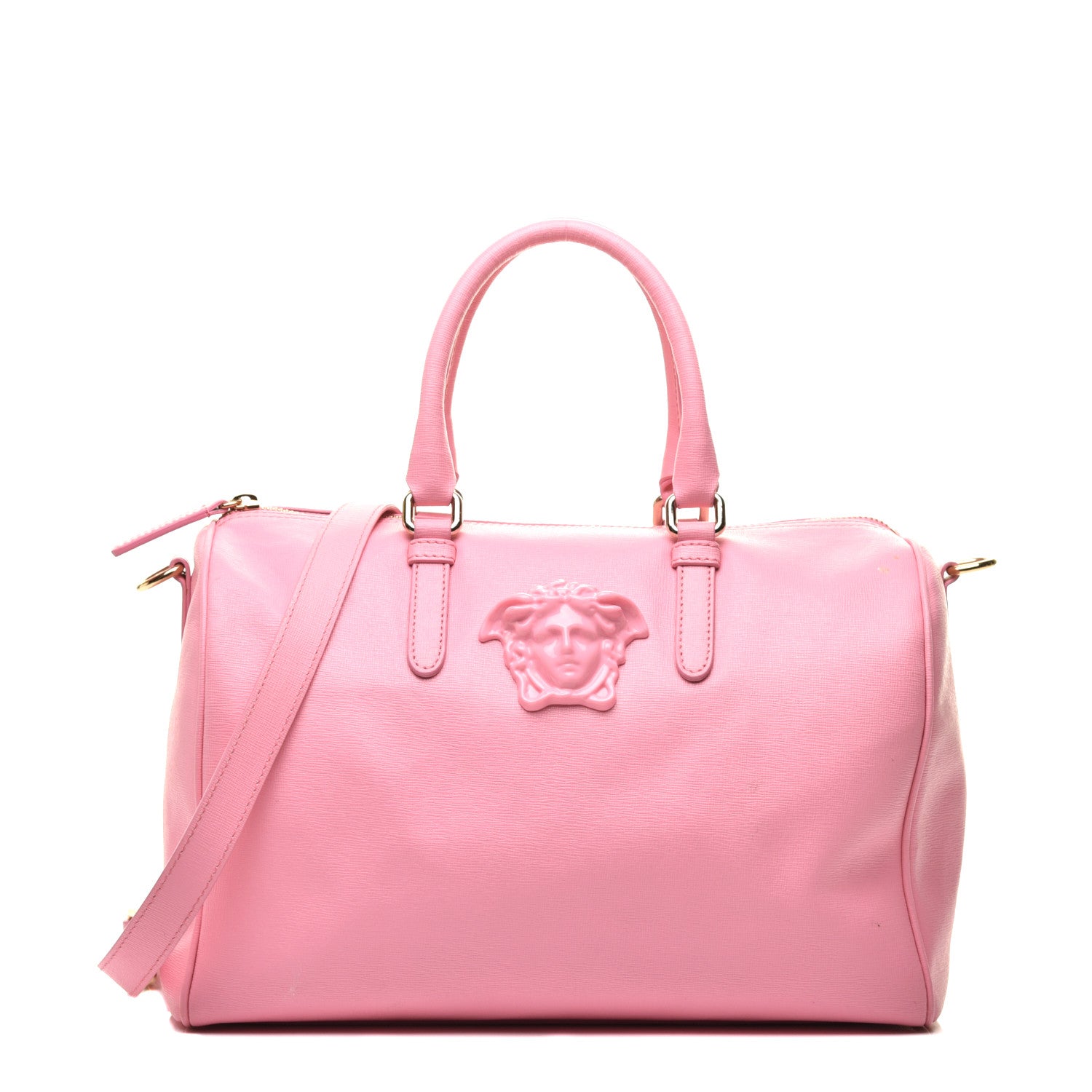 Versace Saffiano Calfskin Palazzo Duffle Bag Light Pink 1 of 12