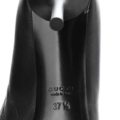 Gucci Nappa Moorea Molaita Mid Heel Pumps 37.5 Black 14 of 14