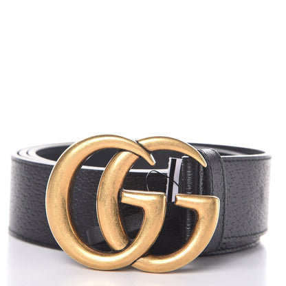 Gucci Textured Calfskin Double G 40mm Belt 110 44 Black 1 of 7