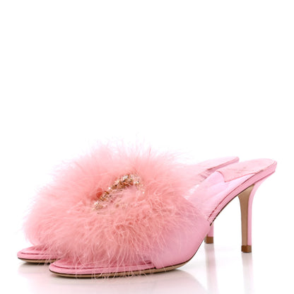 Louis Vuitton Fur Crystal LV Marilyn Mule 38 Rose 3 of 12